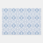 Klassische Blaue chinesische Keramik-Muster Geschenkpapier Set (Vorderseite)