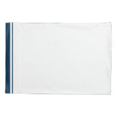 Klassische blaue Grenze mit Monogramm Kissenbezug (Rückseite-Links)