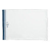 Klassische blaue Grenze mit Monogramm Kissenbezug (Vorderseite-Links)