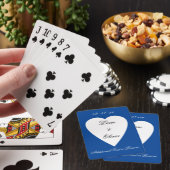 Klassische Blaue Hochzeit Spielkarten (In Situ)
