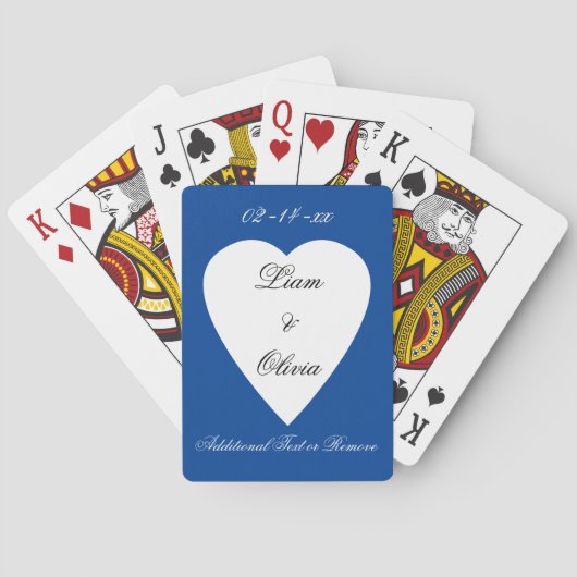 Klassische Blaue Hochzeit Spielkarten (Rückseite)