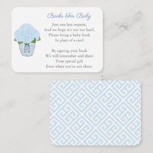 Klassische Blaue Hortensien Baby Shower Bring A Bo Begleitkarte
