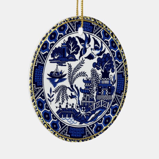 Klassische blaue keramik ornament (Rechts)