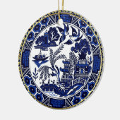 Klassische blaue keramik ornament (Links)