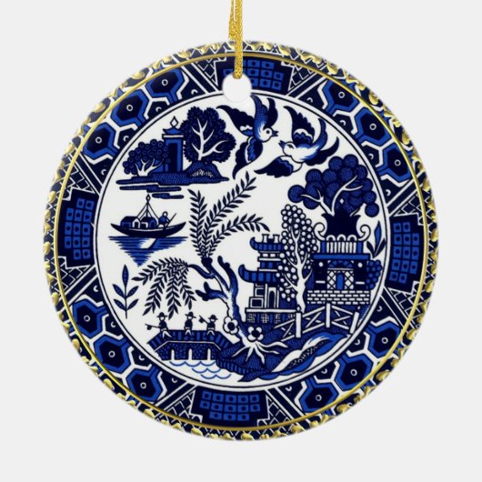 Klassische blaue keramik ornament (Hinten)