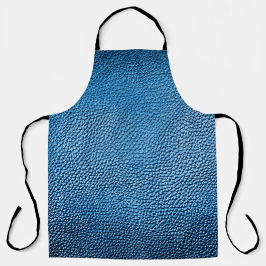 Klassische blaue Lederhintergrundtextur Nahaufnahm Schürze (Vorderseite)