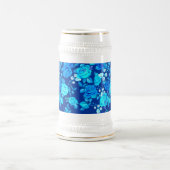 Klassische Blaue Rose Blume Muster-876 Bierglas (Mittel)
