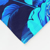 Klassische Blaue Rose Blume Muster-876 Fleecedecke (Ecke)