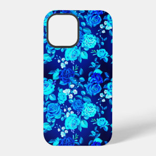 Klassische Blaue Rose Blume Muster-876 iPhone 12 Pro Hülle
