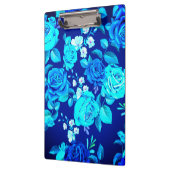 Klassische Blaue Rose Blume Muster-876 Klemmbrett (Links)