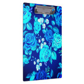 Klassische Blaue Rose Blume Muster-876 Klemmbrett (Rechts)