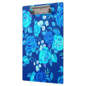 Klassische Blaue Rose Blume Muster-876 Klemmbrett (Links)