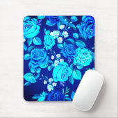 Klassische Blaue Rose Blume Muster-876 Mousepad (Mit Mouse)