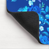 Klassische Blaue Rose Blume Muster-876 Mousepad (Ecke)