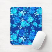 Klassische Blaue Rose Blume Muster-876 Mousepad (Mit Mouse)