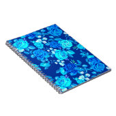 Klassische Blaue Rose Blume Muster-876 Notizblock (Rechte Seite)