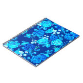 Klassische Blaue Rose Blume Muster-876 Notizblock (Linke Seite)