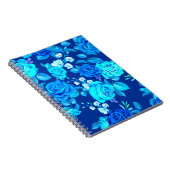 Klassische Blaue Rose Blume Muster-876 Notizblock (Rechte Seite)