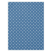 Klassische Blaue Schneeflocken Weihnachtsbäume Tischdecke (Vorderseite)