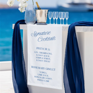 Klassische Blaue Schrift Hochzeits-Signatur-Cockta Banner