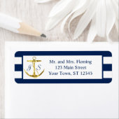 Klassische blaue Streifen und Ankerhochzeit (Insitu)