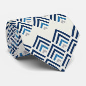 Klassische blaue und graue gemusterte Krawatte (Gerollt)