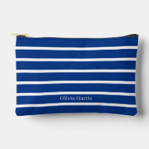 Klassische blaue und weiße Streifen Nautical-Make-