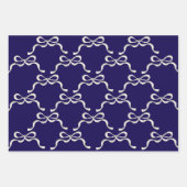 Klassische blaue Weihnachtsbögen Weihnachtsfeierta Geschenkpapier Set (Vorderseite 2)