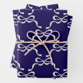 Klassische blaue Weihnachtsbögen Weihnachtsfeierta Geschenkpapier Set (Beispiel)