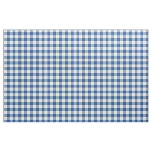 Klassische Blauer Gingham Muster Fabric Stoff (Yard (91,4 cm))