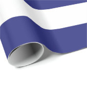 Klassische blauer und weißer Streifen-rote Geschenkpapier (Rolleneckpunkt)
