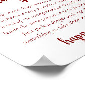 Klassische Blaukalligrafie | Späte Nacht Windeln Z Poster (Ecke)