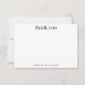 Klassische Blue Retro Glen Karierte Baby Dusche Dankeskarte (Vorderseite)