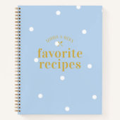 Klassische Blue Spot Verlobung Neu gezogenes Rezep Notizblock (Vorderseite)