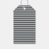 Klassische Blue Stripes Geschenketiketten Geschenkanhänger (Rückseite)