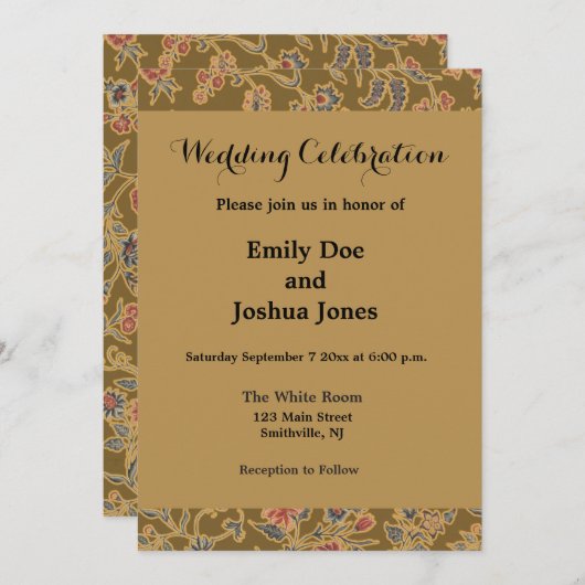 Klassische Blume Chintz Hübsch Soft Floral Design Einladung (Vorne/Hinten)