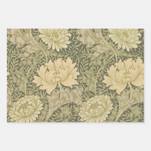 Klassische Blume Chintz Hübsch Soft Floral Design Geschenkpapier Set (Vorderseite 3)