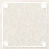 Klassische Blume Chintz Hübsch Soft Floral Design Glasuntersetzer (Rückseite)