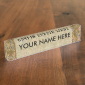 Klassische Blume Chintz Hübsch Soft Floral Design Namensplakette (Seite)