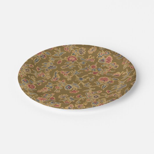 Klassische Blume Chintz Hübsch Soft Floral Design Pappteller (Schrägansicht)