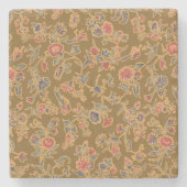 Klassische Blume Chintz Hübsch Soft Floral Design Steinuntersetzer (Vorderseite)