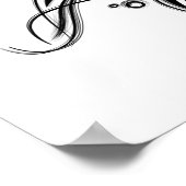 klassische Blume wirbeln Poster (Ecke)