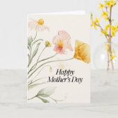 klassische Blumen Frohe Muttertags-Karte Karte (Gelbe Blume)