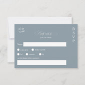 Klassische Blumen-Monogramm-Hochzeit RSVP Karte (Vorderseite)