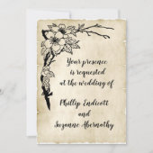 Klassische Blumen und alte Pariser Salons Hochzeit Einladung (Vorderseite)