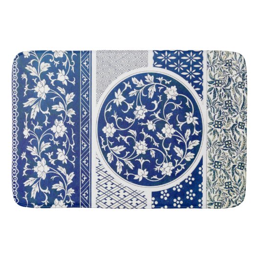 Klassische Blumendekoration Print Badematte (Vorderseite)