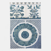 Klassische Blumendekoration Print Geschirrtuch (Vertikal)