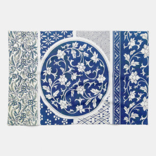 Klassische Blumendekoration Print Geschirrtuch