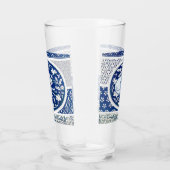 Klassische Blumendekoration Print Glas (Rechts)