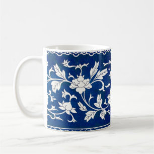 Klassische Blumendekoration Print Kaffeetasse